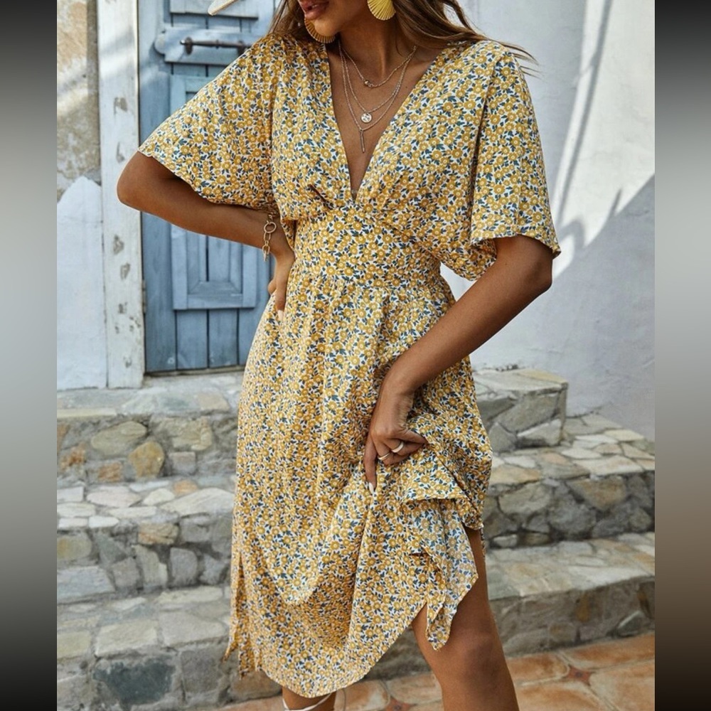 Yellow Floral Dress